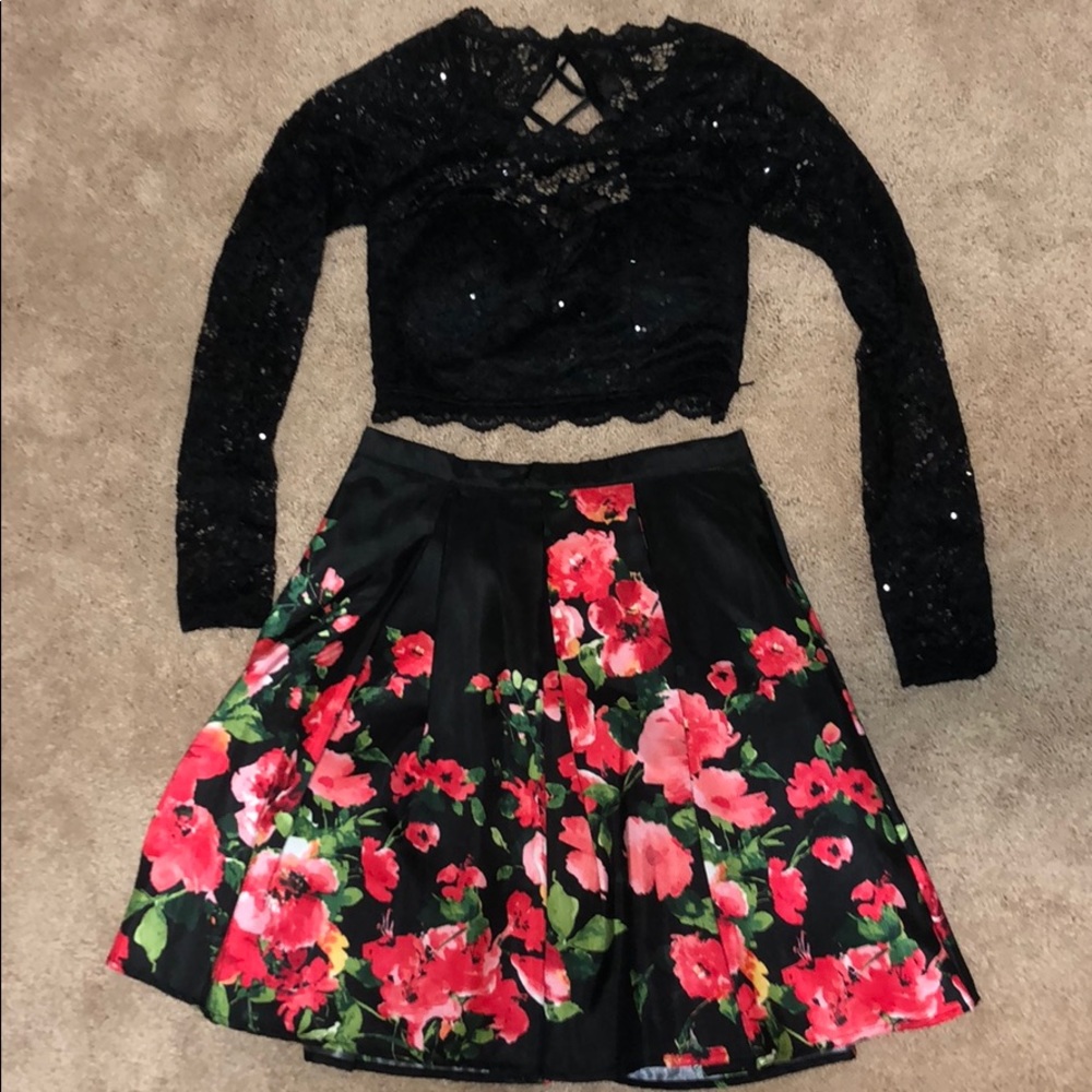 two piece macy’s homecoming dress